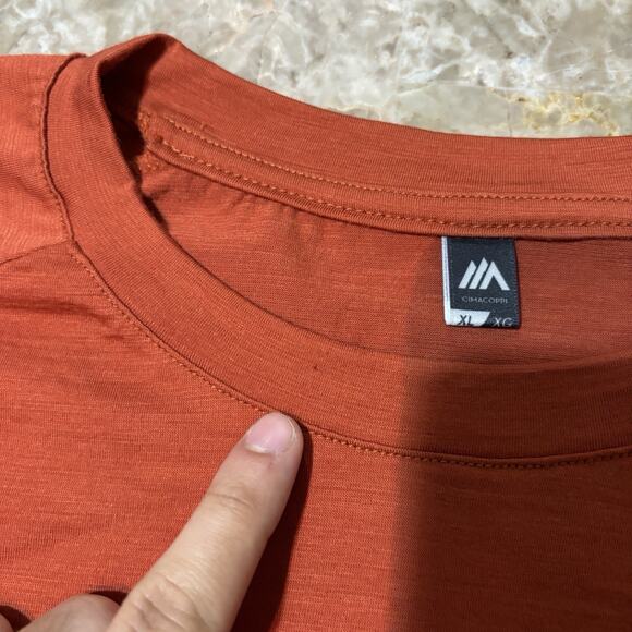 Cima Coppi Merino Wool Base Layer Mens XL Burnt Orange Long Sleeve Cycle Spain - Picture 3 of 10